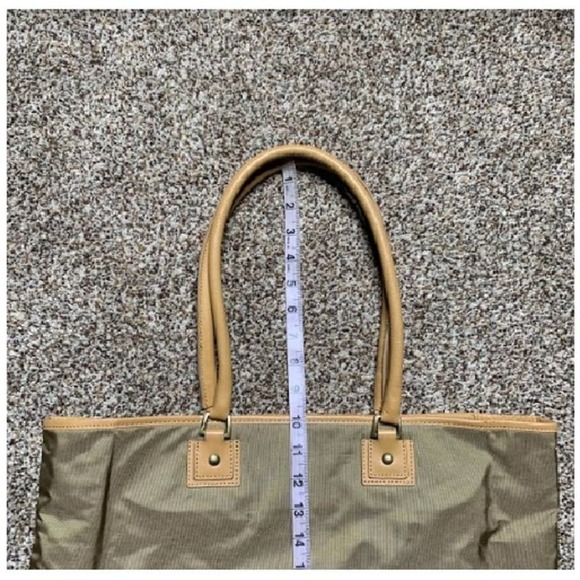 Hartmann Womens Cream Brown Tote Bag Shopper Handbag Canvas Zip Top VERY CLEAN - Picture 9 of 9